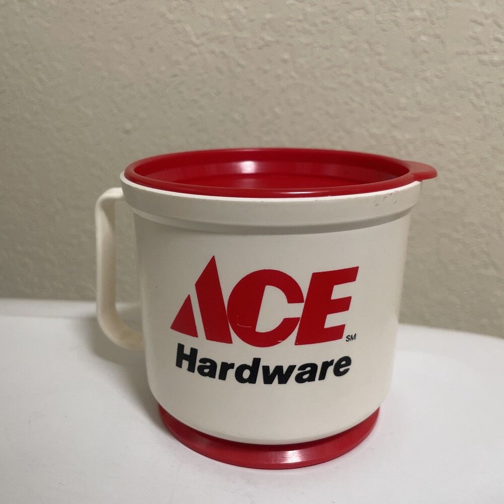Vintage Ace Hardware Travel Mug Port-A-Cup 80s 90s Coffee Trucker Mug